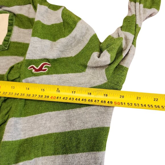 Hollister  Women Cardigan Size Medium90s Style Green Grey Casual Long Sleeve - Picture 10 of 10